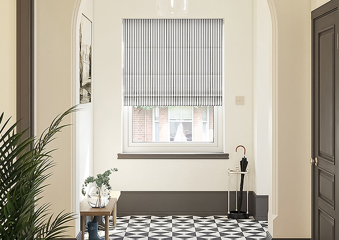 Lace Stripes, Jet - Roman Blind - Image 3